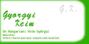 gyorgyi keim business card